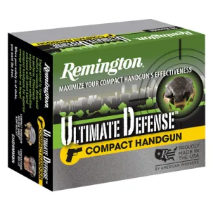 REMINGTON Ultimate Defense Compact Handgun 45ACP 230gr Jacketed Hollow Point Ammunition | 20 Rounds