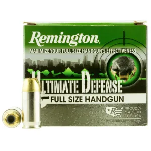 REMINGTON Ultimate Defense 45ACP +P 185gr Brass Jacket Hollow Point Ammunition | 20 Rounds