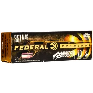 FEDERAL AMMO Premium Hammer Down 357 Mag 170gr Ammunition | 20 Rounds
