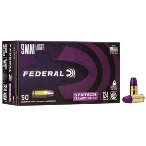 FEDERAL AMMO Syntech Training Match 9mm 124gr Ammunition | 50 Rounds
