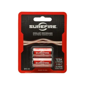 SUREFIRE CR123A Lithium Batteries - 2 Pack
