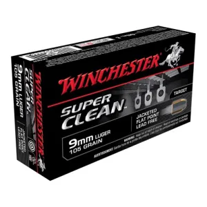 WINCHESTER AMMO 9mm 105Gr Super Clean 50rd