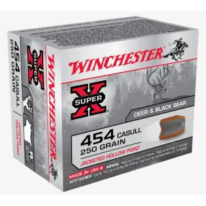 WINCHESTER AMMO 454 Casull 250Gr SuperX JHP 20rd