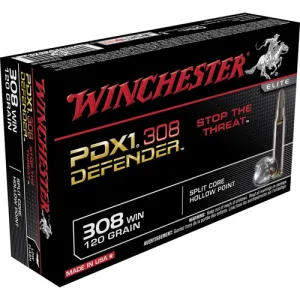 WINCHESTER AMMO 308 Win 120Gr PDX1 Defender HP 20rd