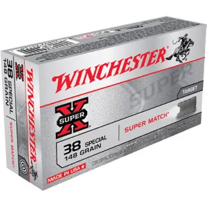 WINCHESTER AMMO 38 Special 148Gr Super Match 50rd