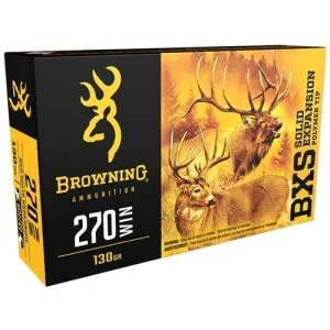 BROWNING BXS Big Game 270 Win 130gr Rifle Ammunition | 20 Rounds
