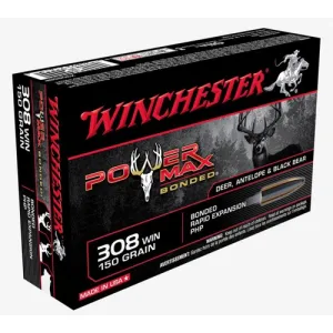 WINCHESTER AMMO 308 Win 150Gr Power Max Bonded 20rd