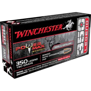 WINCHESTER Power Max Bonded 350 Legend 160gr Rapid Expansion PHP Rifle Ammunition | 20 Rounds