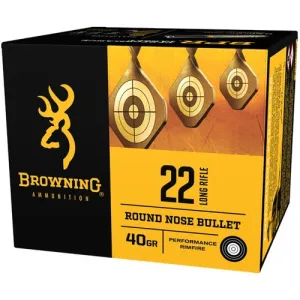 BROWNING BPR 22LR 40gr Round Nose Ammunition | 400 Rounds