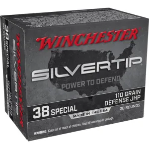 WINCHESTER Silvertip 38 Special 110 gr JHP Ammunition | 20 Rounds