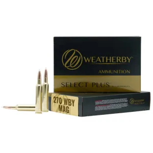 WEATHERBY Select Plus 270 WBY MAG 130gr Barnes Tipped TSX Lead Free Ammunition | 20 Rounds