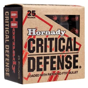 HORNADY Critical Defense 45 ACP 185gr FTX Brass Ammunition | 25 Rounds