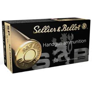 SELLIER BELLOT 357 Mag 158gr Brass Ammunition | 50 Rounds