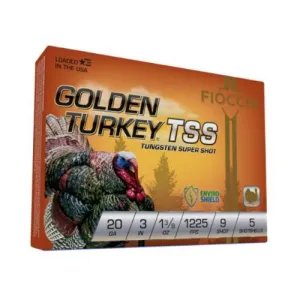 FIOCCHI 20Ga Golden Turkey Tungsten TSS 3" 9 Shot 5rd