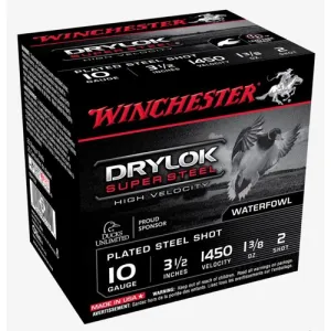 WINCHESTER AMMO 10Ga Drylok Super Steel 3.5" 2-Shot 25rd