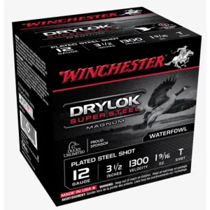 WINCHESTER AMMO 12Ga Drylok Super Steel Mag 3-1/2" T Shot 25 Rd