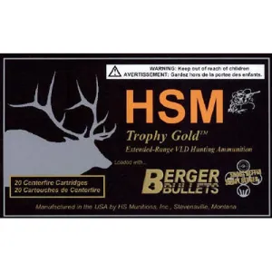 HSM AMMO 7mm WSM 168Gr Match Hunting VLD 20rd
