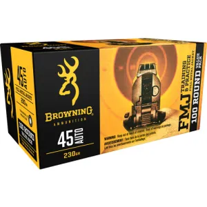 BROWNING Value Pack 45 ACP 230gr Full Metal Jacket Ammunition | 100 Rounds