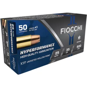 FIOCCHI 25 ACP XTPHP 900FPS 35Gr 50rd