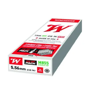 WINCHESTER M855 Green Tip Clip Pack 5.56 NATO 62gr FMJ Ammunition | 30 Rounds