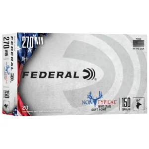 FEDERAL AMMO Non Typical 270 WIN 150gr Soft Point Rifle Ammunition | 20 Rounds