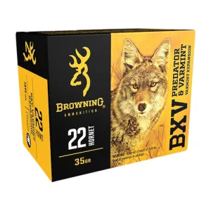 BROWNING BXV Predator & Varmint 22 Hornet 35gr Ammunition | 20 Rounds