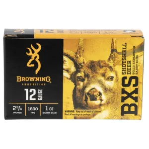 BROWNING Sabot Slug BXS 12 Gauge 2-3/4" 1oz Shotgun Ammunition | 5 Rounds
