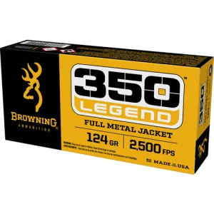 BROWNING 350 Legend 124gr Full Metal Jacket Ammunition | 20 Rounds