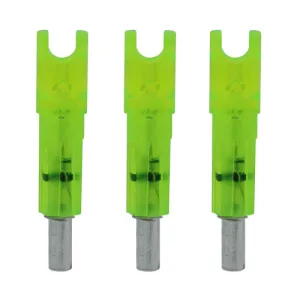 LUMENOK Lighted Crossbow Bolt Nock .300 Green 3 Pack