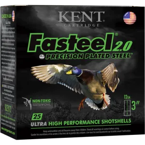 KENT AMMO 12Ga Fasteel 2.0 3" 3 Shot 25rd