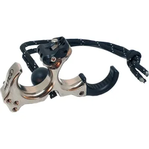 TRUBALL ARCHERY Honey Badger Claw Flex 3Finger Quick Slvr Brass Lg