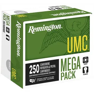 REMINGTON UMC Mega Pack 9mm 115gr Full Metal Jacket Ammunition | 250 Rounds