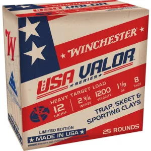 WINCHESTER AMMO 12Ga RE 2-3/4 LS 1-1/8 8 USA Valor 25rd
