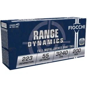 FIOCCHI 223 Rem Range Dynamic 55Gr FMJBT 200rd