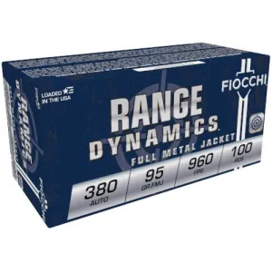 FIOCCHI 380 Auto Range Dynamics 95Gr FMJ 100rd