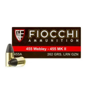 FIOCCHI 455 Webley / 455 MK II 262Gr Lead Round Nose Ammunition - 50 Round