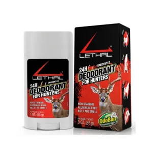 LETHAL PRODUCTS 24 Hour Deodorant Stick 3 oz Twist Bottom
