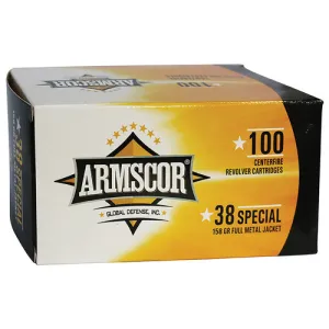ARMSCOR 38 Special 158gr Full Metal Jacket Ammunition | 100 Rounds