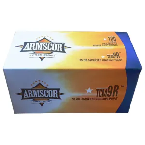 ARMSCOR Precision 22 TCM 39gr Jacketed Hollow Point Ammunition | 100 Rounds