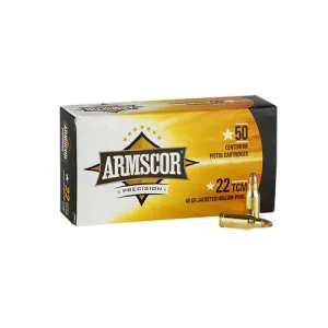 ARMSCOR Precision 22 TCM 40gr Jacketed Hollow Point Ammunition | 50 Rounds