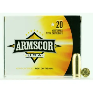 ARMSCOR Competition 380 ACP 95gr Jacketed Hollow Point Ammunition | 20 Rounds