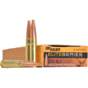 SIG SAUER Elite Series 300 AAC Blackout 120gr Solid Copper Rifle Ammunition | 20 Rounds