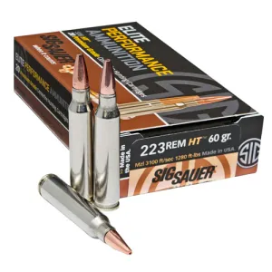SIG SAUER Elite Copper Hunting 223 Rem 60 gr Copper Solid Ammunition | 20 Rounds