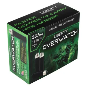 LIBERTY AMMUNITION Overwatch 357 Mag 70gr Open Cavity Design Ammunition | 20 Rounds
