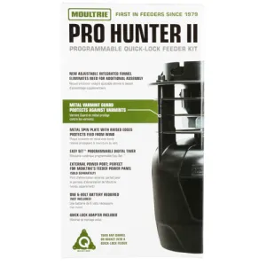 MOULTRIE Pro Hunter II Feeder Kit w/6 Programs 1-20 Second