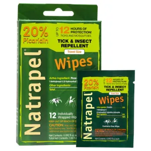 NATRAPEL Insect Repellent Wipes 12 Count