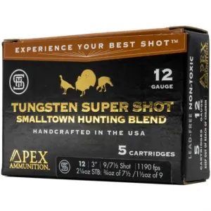 APEX Turkey TSS Smalltown Hunting Blend 12 Gauge 3" 9/7.5 Shot 5rd Box