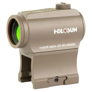 HOLOSUN HS403B 1x 2MOA Dot 20mm Red Dot Rifle Sight - FDE