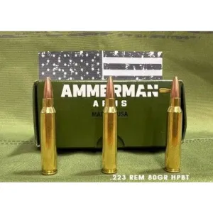AMMERMAN ARMS 223 Rem 80gr HPBT Ammunition | 20 Rounds