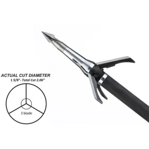 GRIM ERAPER BROADHEADS Pro Series 3-Blade 125gr 1-3/8" Broadhead | 3 Pack